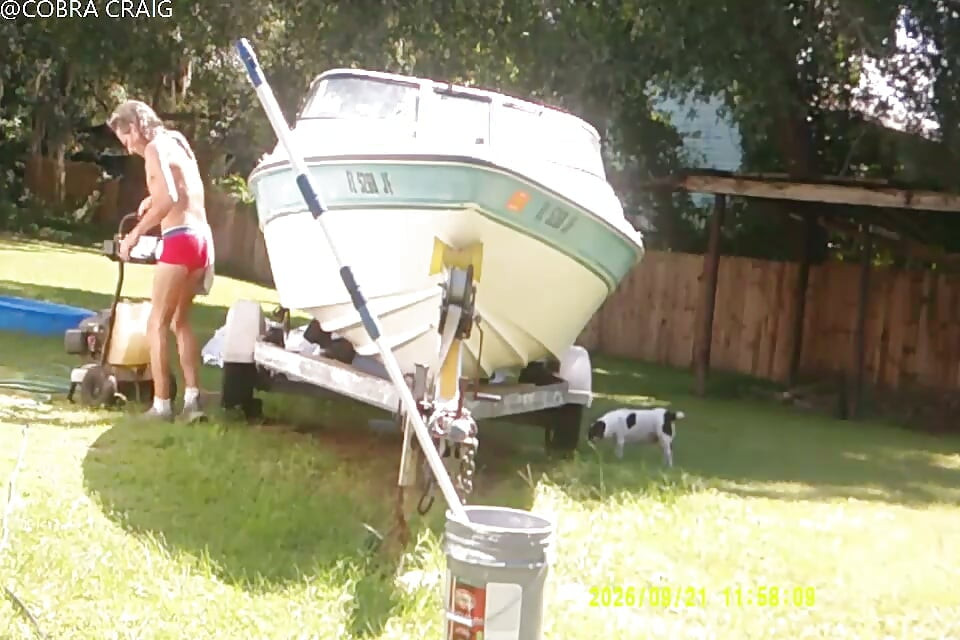 9-21-26 COBRA STARTS THE BOAT THE WHOLE TIME BIT CH ING THE LADY NEXT DOOR IS A HI IQ MORON AND THE LOVE BUGS.