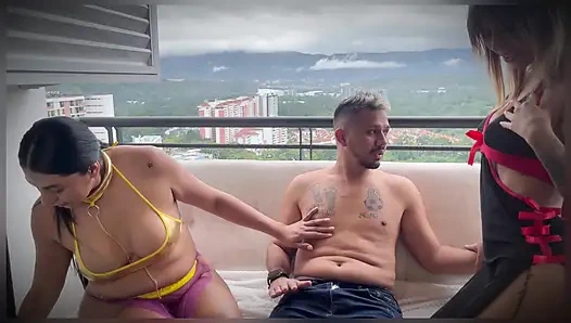 I fuck my horny sister-in-law at birthday party in front of my wife, she discovers us