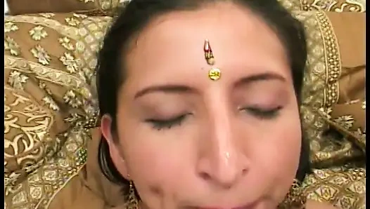 Horny Indian beauty moans in pleasure as her ass gets fucked hard on the couch