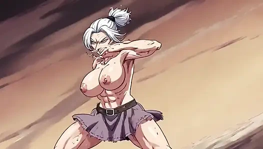 Çizgi film sahnelerinde atletik kadınlar