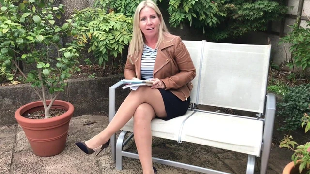 Talk and smoke in pantyhose and heels 2