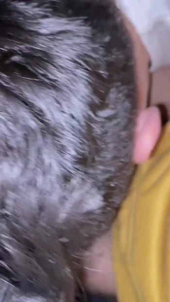 Spectacular moment from "Cruising young college boy sucking married straight Uber driver's cock in the car and swallows cum"