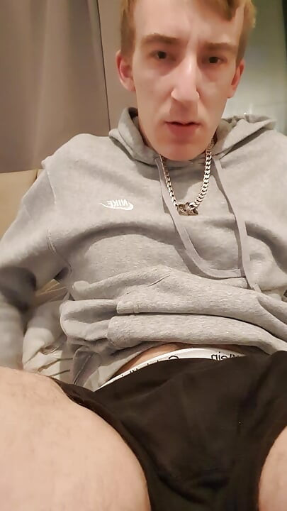Skinny collage lad with skinny bum and massive cock twink