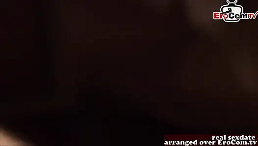 Real young couple in love goes to porn casting