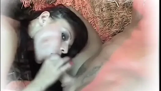 Beautiful MILF Fucked and Creampied in Mouth by Two Monster Black and White Cocks