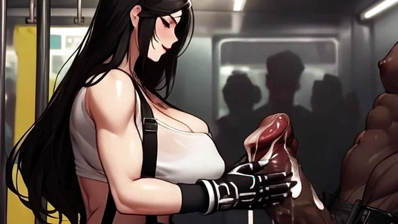 Tifa Gives Strangers Sneaky Handjobs On The Midgar Train