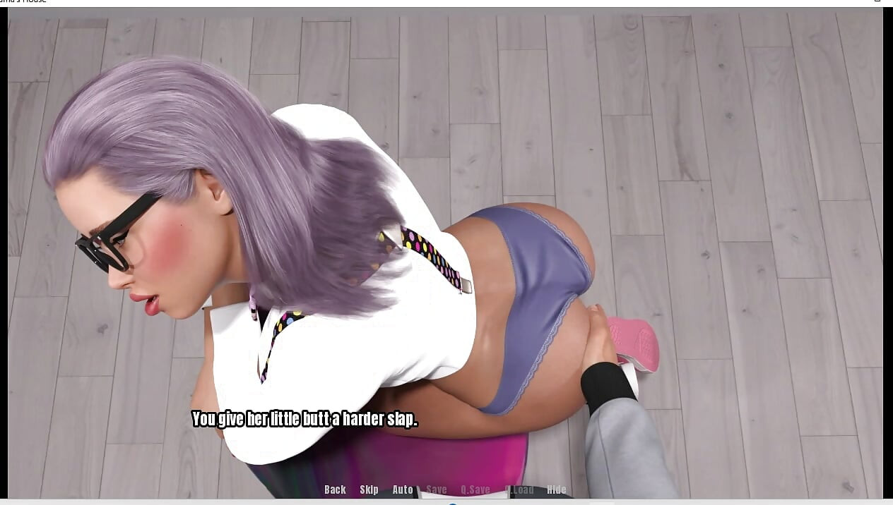 Nenek gameplay rumah gadis cosplay ditampar