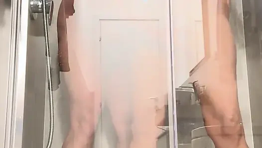 Mandi air panas telanjang dengan istriku