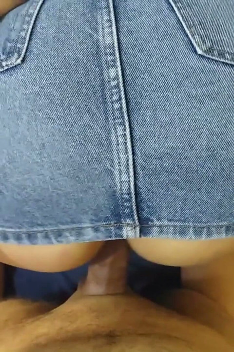 I Couldn't Resist Fucking Her When I Saw Her in Her Denim Miniskirt