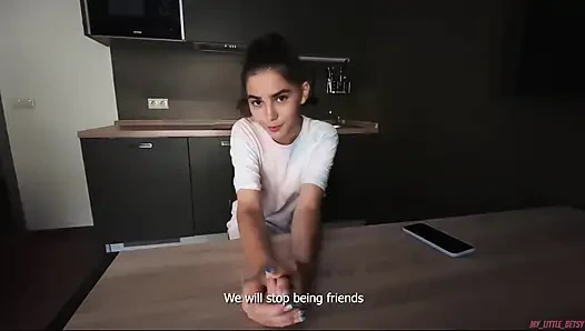 Arkadaşıyla doğruluk mu cesaret mi oyunu masada ateşli seks ve amcık döllenmesiyle sona erdi