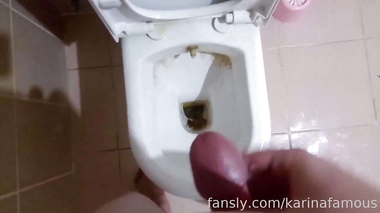 I pissing first with my little shemale dick and then masturbate and cum - Part 2