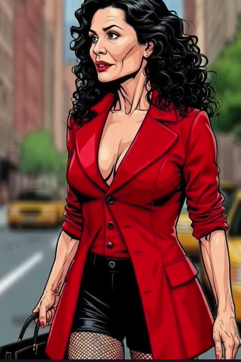 Horny Bitch Gets Her Dose of Sexual Pleasure in a Taxi. Cartoon Comic