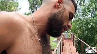 REALITY DUDES - El Santos And Emi’s Outdoor Hookup Heats Up With Passionate Oral And Intense Poolside Sex