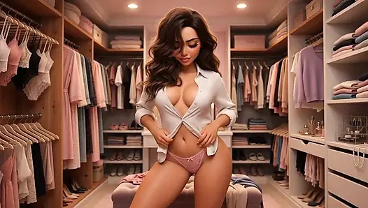 Transformasi lingerie latina yang polos berakhir dengan pengekangan bdsm dan erangan penuh gairah