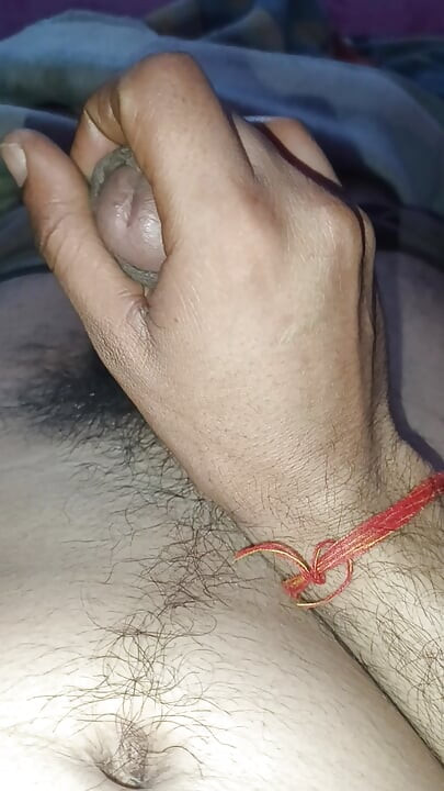 Indian boy rubbing his penis