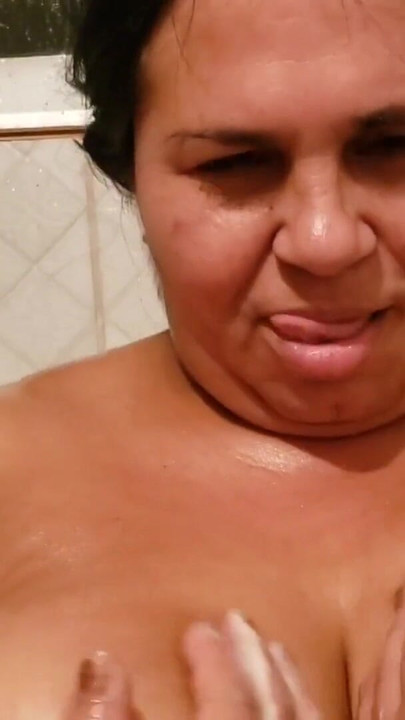 Spectacular moment from "Mommy Jerk Off in Shower Hidden"