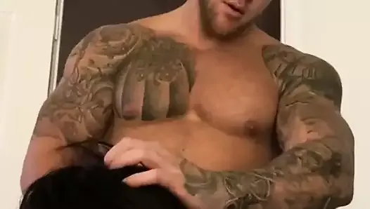 Inked alpha hunk can really rip some pussy with his big tool