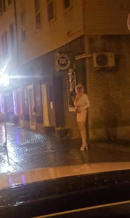 DeeDee in a Pink Skit and White Top