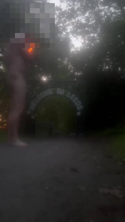 Risky nude walk from one parking space to the other half hour away stopped filming when fishmen caught me