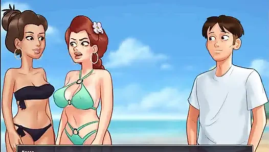 Summertime saga: college boobs competition at the beach ep 204