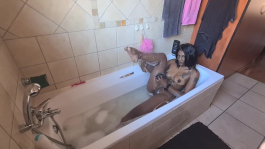 Indian goddess taking a hot steamy bath