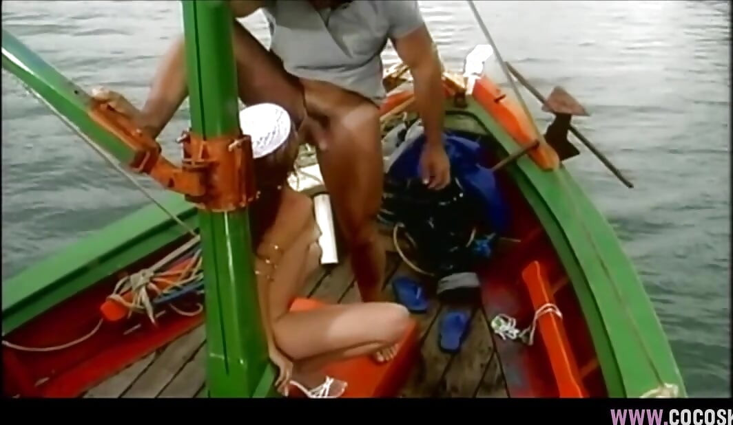 Brunette on Boat Gets Fucked Hard Outdoor on Deck