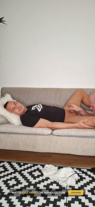 I Love How Albert Cuming. Enjoy a Handjob After Woke up