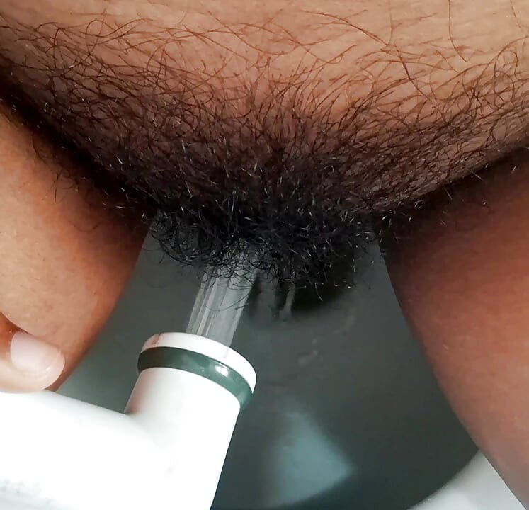 Pissing in bathroom and hardly Squirting Orgasm then moaning