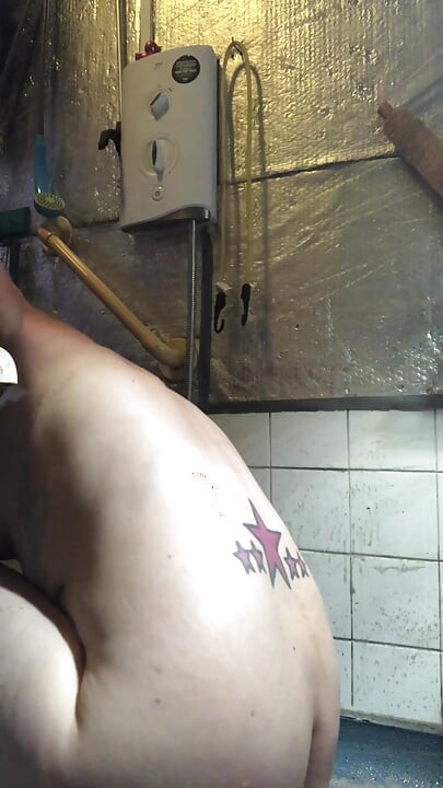 Epic View of My Ass and Bush in Your Face as I Do Naked Deep Cleaning in My Bathroom!