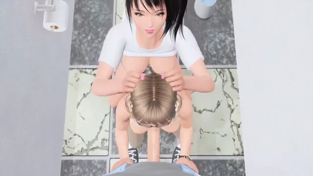 Ripples - Part 13 - Scenes - Two Girls Bathroom Deep Blowjob by Loveskysan
