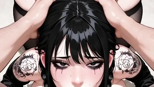 Хентай аниме - большие сиськи, большие сиськи, большая задница, готическая