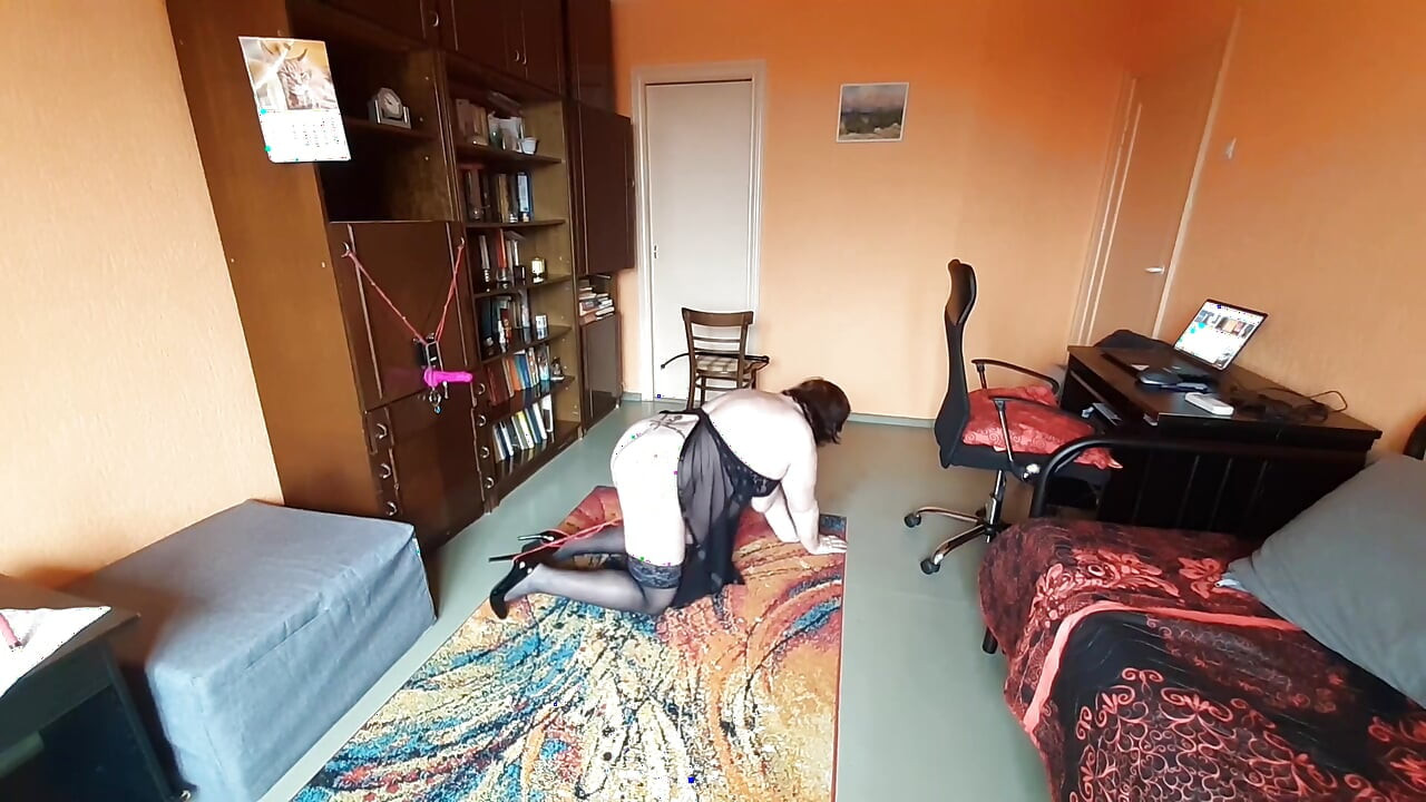 Fat slave vitgun is training for her Master's arrival, part 1.mp4