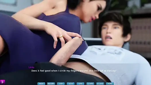 Seksi güzellik aşıkını öpüyor ve onu boşaltıyor - oyun