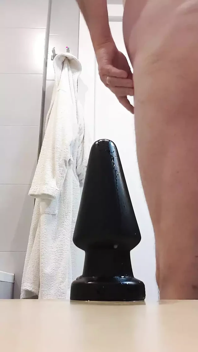 103-5 Anal insertion with the 75mm conic plug.  session 103. 20231111