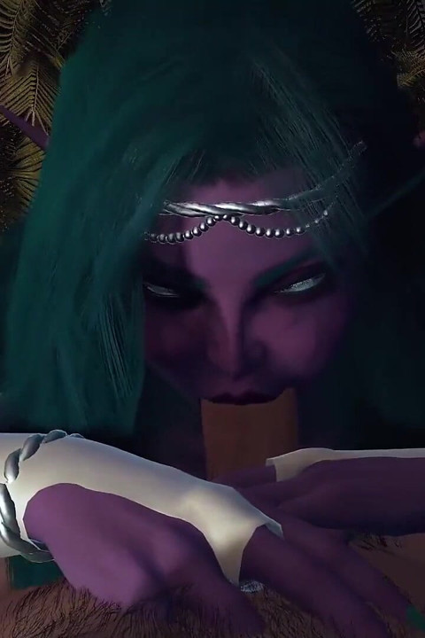 Night Elf Princess bahçede sana sakso çekiyor bakış açısı 3 boyutlu porno