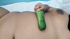 Big Cute Teens have sex with cucumbers