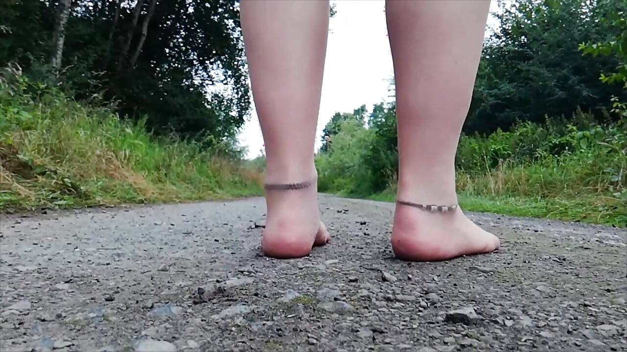 Nylon Feet Take a Walk in Nature