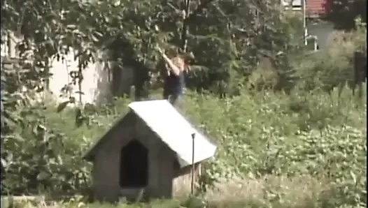 Chubby big boobs blonde milf fucking in dogging position