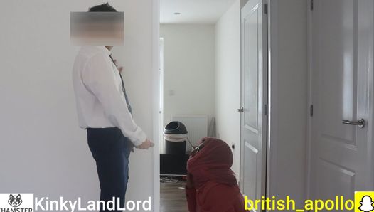 LandLord CAUGHT masturbating by HIJAB MUSLIM Yoga Tenant paying rent & COCK Flash! xxx
