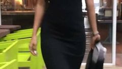 Sexy indian body in tight black dress
