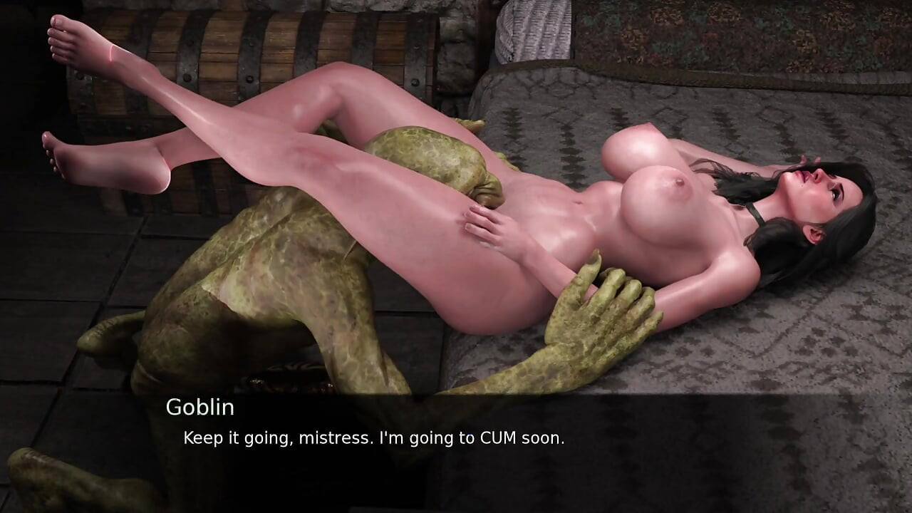 Sexy Mistress Fucked by Her Goblin Slave
