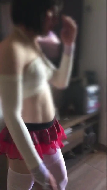 Emotional moment from "Man dressed as school girl parading at home"