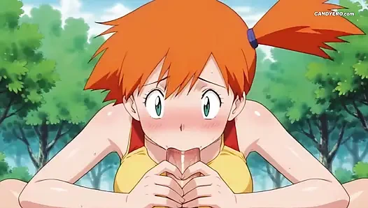 Ash tidak pernah tahu apa yang misty lakukan ketika dia berlatih - terutama dengan kakinya - ai generated