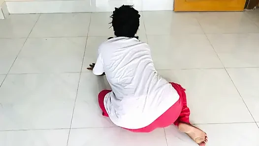 Bangla Desi stepmom Fucked by Her Stepson while she was working on the floor.