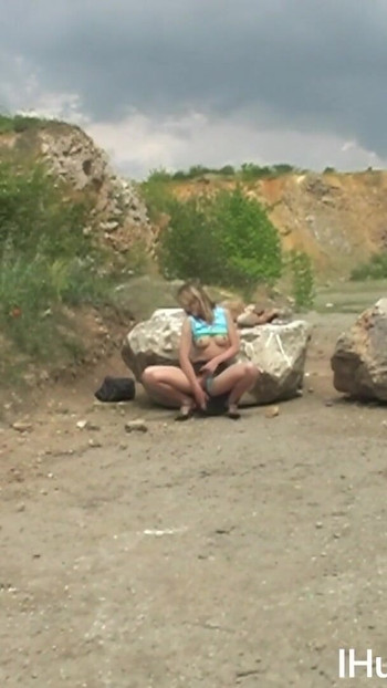 Spectacular moment from "Teen student with perfect tits bates in a stone quarry"