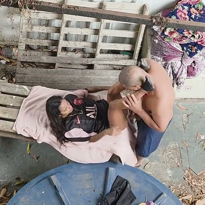 Hot Sex in the Backyard with Old Brooch