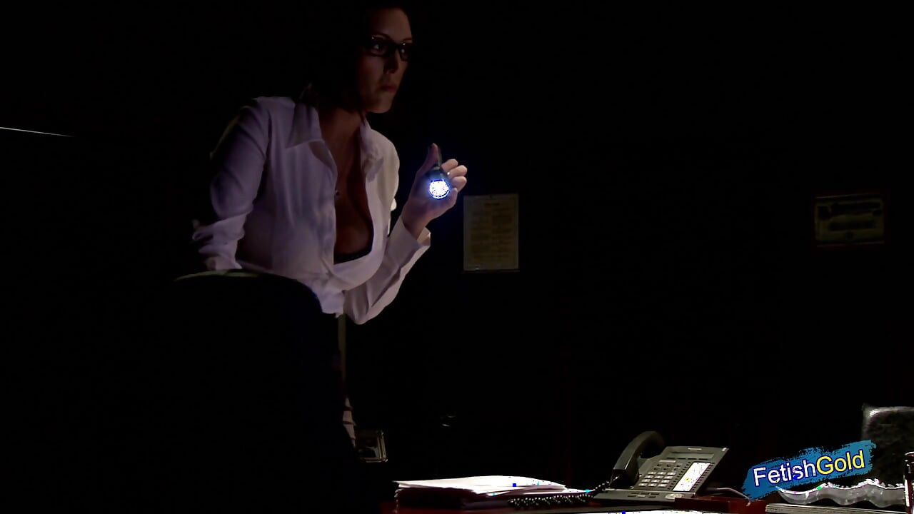 Sexy brunette with big boobs gets fucked hard by older guy in the office