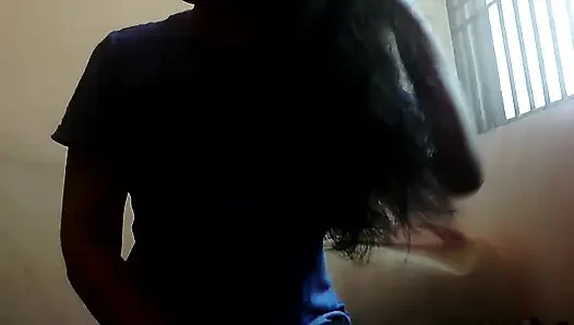 Natural Big Hair and Boobs Indian Girl First Ever Best Amateur Homemade Des