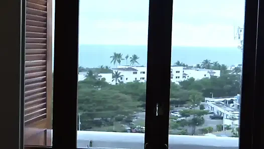 Stepson records stepmom showing off her big ass while resting, jerks off