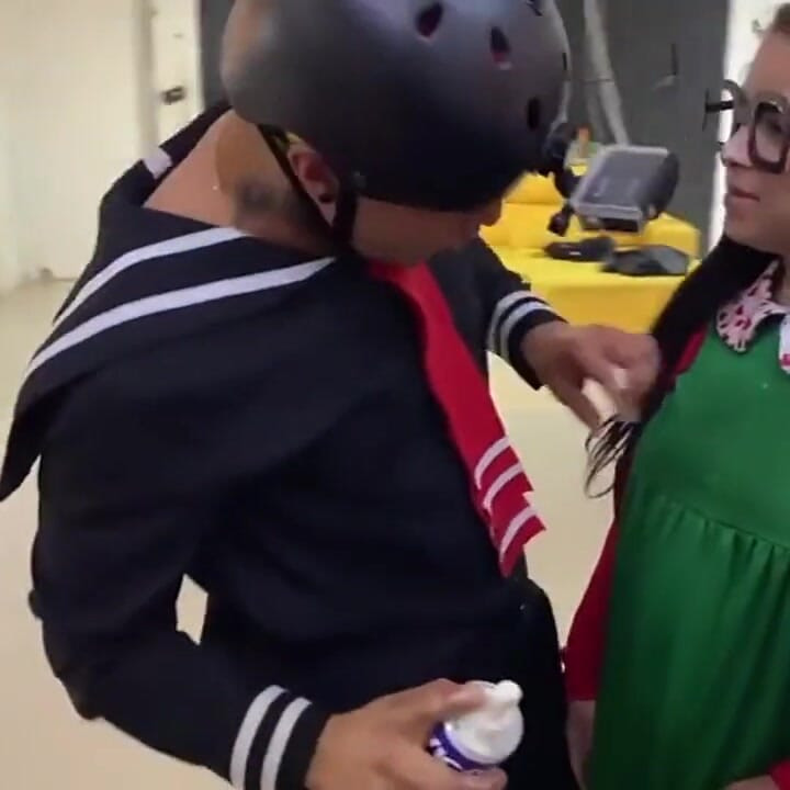 Kiko Breaks Pigtails on His Dick